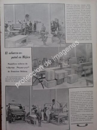 AFICHE ANTIGUO 1912 IMPRENTA, ARTE NUEVO. FCO. BELTRAN