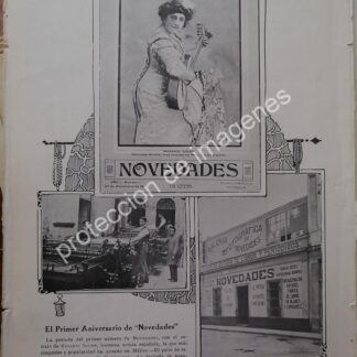 AFICHE ANTIGUO 1912. PRIMER AÑO DE CASA NOVEDADES
