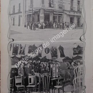 AFICHE ANTIGUO 1912. JOSE CORRAL VILLAR Y SU MUEBLERIA LA BARATA