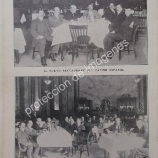 AFICHE ANTIGUO 1912. EL CLUB CASINO ESPAÑOL /ASM