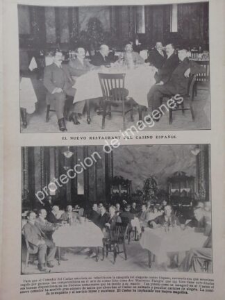 AFICHE ANTIGUO 1912. EL CLUB CASINO ESPAÑOL /ASM