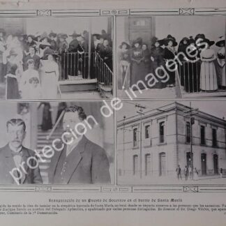 AFICHE ANTIGUO 1912. DIEGO VILHIS INAUGURA CLINICA
