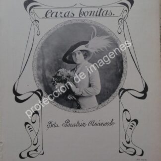 AFICHE ANTIGUO 1912. BEATRIZ ASUNSOLO RODRIGUEZ /ASM