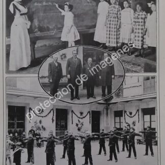 AFICHE ANTIGUO 1913 LA ESCUELA NACIONAL DE SORDO MUDOS