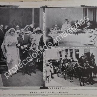 AFICHE ANTIGUO 1913 BODA. RAFAEL RODRIGUEZ BEDRIÑANA