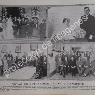 AFICHE ANTIGUO 1912. BODA. IZAGUIRRE MERCADO Y MAS /ASM