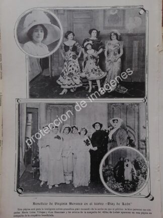 AFICHE ANTIGUO 1913. VIRGINIA NEVARES. TEATRO DIAZ DE LEON