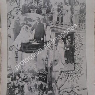 AFICHE ANTIGUO 1913. BODA. DE PINEDA ORTIZ /ASM