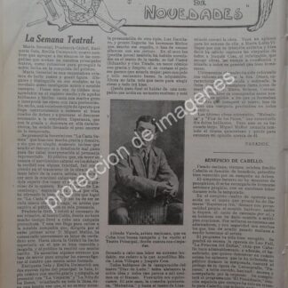 AFICHE ANTIGUO 1912 EL ACTOR ALFREDO VARELA Y OTROS