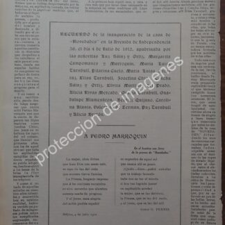 AFICHE ANTIGUO 1912 INAUGURAN CASA NOVEDADES