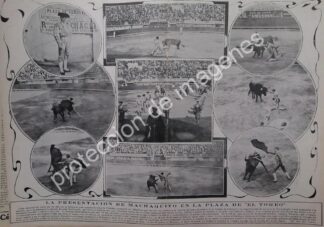 AFICHE ANTIGUO 1912 DEBUTA RAFAEL GONZALEZ "MACHAQUITO"