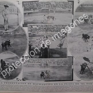 AFICHE ANTIGUO 1912 DEBUTA RAFAEL GONZALEZ "MACHAQUITO"