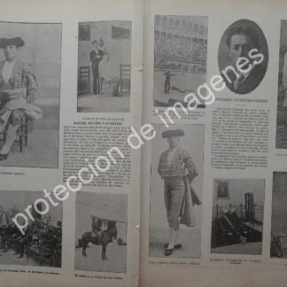 AFICHE ANTIGUO 1912 TORERO RAFAEL MOLINA. LAGARTIJO Y OTROS