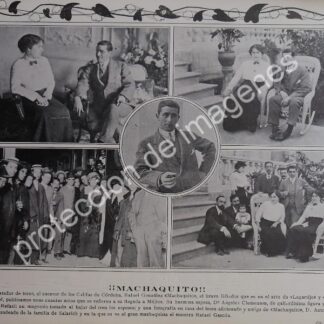 AFICHE ANTIGUO TORERO RAFAEL GONZALEZ. MACHAQUITO. 1912