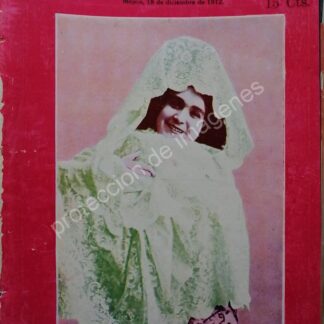 PORTADA ANTIGUA ORIGINAL 1912 LA ACTRIZ. VIRGINIA NEVARES