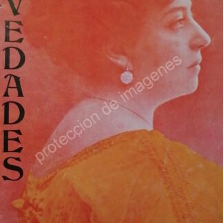 PORTADA ANTIGUA ORIGINAL 1912 ACTRIZ JOSEFINA PERAL