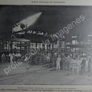 CARTEL ANTIGUO CIA. FUNDIDORA MONTERREY 1912 MOLINOS HIERRO