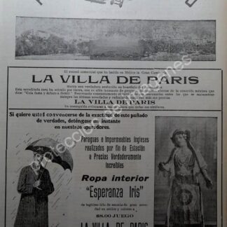CARTEL ANTIGUO TIENDA. LA VILLA DE PARIS. 1912