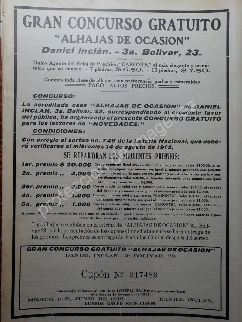 CARTEL ANTIGUO JOYERIAS "ALHAJAS DE OCASION" 1912