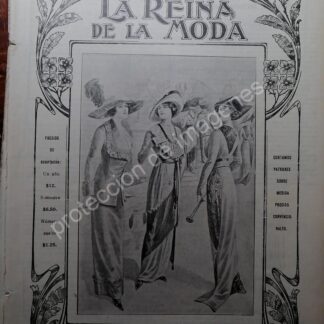CARTEL ANTIGUO TIENDA DE ROPA. LA REINA DE LA MODA 1912