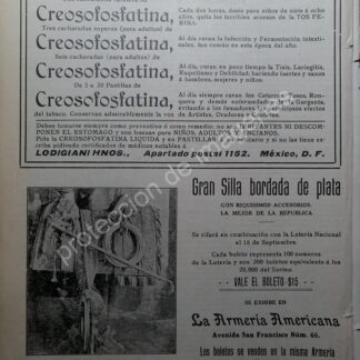 CARTEL ANTIGUO TIENDA LA ARMERIA AMERICANA 1912 Y MAS