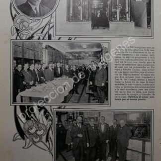 CARTEL ANTIGUO TIENDA DE SOMBREROS ARGOMEDO Y DEL CAMPO 1912