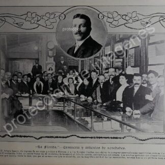 CARTEL ANTIGUO ORIGINAL CAMISERIA LA FLORIDA 1912