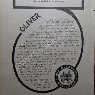 CARTEL ANTIGUO ORIGINAL MAQUINA DE ESCRIBIR OLIVER 1912