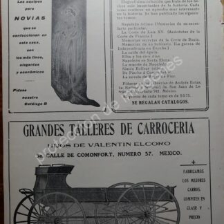 PUBLICIDAD ANTIGUA, CARRETAS ELCORO 1912 Y MAS