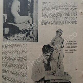 AFICHE ANTIGUO 1920 INICIOS DEL ESCULTOR, JOSE FERNANDEZ URBINA