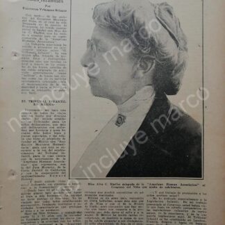 AFICHE ANTIGUO 1920 MISS. ALVA CLEMENTINE BLAFFER EN MEXICO