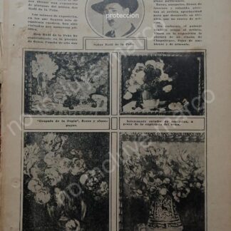 AFICHE ANTIGUO 1920 EXPOSOCION PINTOR RAUL DE LA PEÑA