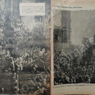 AFICHE ANTIGUO 1920 FIESTAS GUADALUPANAS XXV ANIVERSARIO