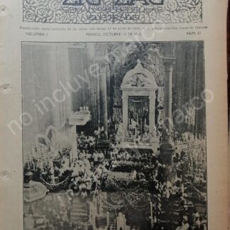 AFICHE ANTIGUO 1920 ALTAR MAYOR BASILICA DE GUADALUPE
