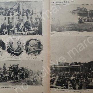 AFICHE ANTIGUO 1920 CARRERAS DE AUTOS EN LA CONDESA /RARO