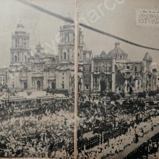 AFICHE ANTIGUO 1920 JURA DE LA BANDERA, PLAZA DE ARMAS, 2,000 NIÑOS