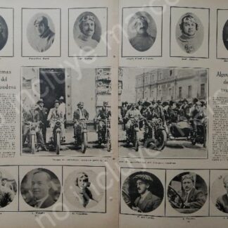 AFICHE ANTIGUO 1920 CARRERAS DE MOTOS EN LA CONDESA /RARO