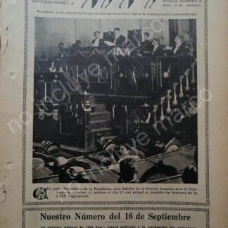 AFICHE ANTIGUO 1920 ADOLFO DE LA HUERTA EN EL CONGRESO