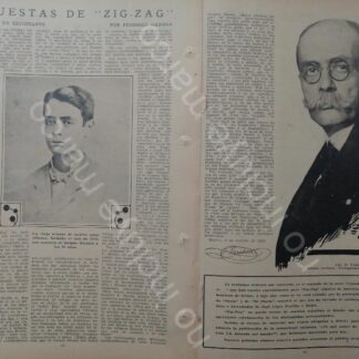 AFICHE ANTIGUO 1920 ENTREVISTA A FEDERICO GAMBOA /ESCRITORES