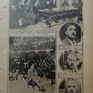 AFICHE ANTIGUO 1920 CONSEJO DE GUERRA A PABLO GONZALEZ /MONTERREY