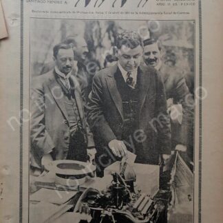 AFICHE ANTIGUO. 1921 ADOLFO DE LA HUERTA VOTANDO.