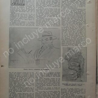 AFICHE ANTIGUO. 1920 NOTICIA SOBRE ENRICO CARUSO