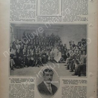 AFICHE ANTIGUO. 1921 ENTREVISTA AL DR. FERNANDO OCARANZA
