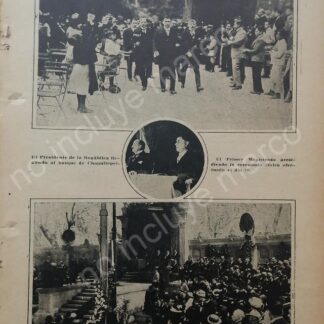 AFICHE ANTIGUO. 1920 ADOLFO DE LA HUERTA EN DESFILE