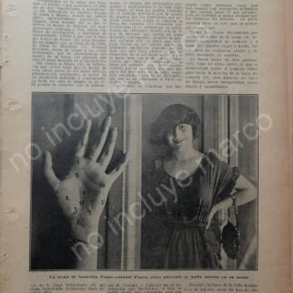 AFICHE ANTIGUO. 1920 MADAME DE THEBES LEE MANO DE ISABELITA FAURE