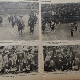 AFICHE ANTIGUO. ARTISTAS EN PLAZA DE TOROS ENRIQUE PEREZ 1920