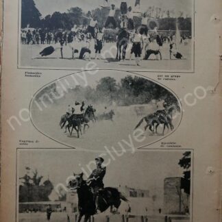 AFICHE ANTIGUO. EJERCICIOS DEL COLEGIO MILITAR 1920