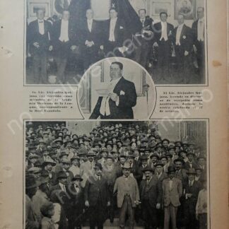 AFICHE ANTIGUO 1920 ALEJANDRO QUIJANO Y ALVARO OBREGON