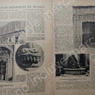 AFICHE ANTIGUO 1920 CASA DE LOS CONDES DE SANTIAGO CDMX
