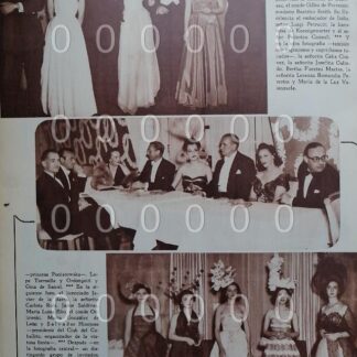 AFICHE ANTIGUO. 1951. ELENA PONIATOWSKA EN EL JOCKEY CLUB, COMO PRINCESA PONIATOWSKA